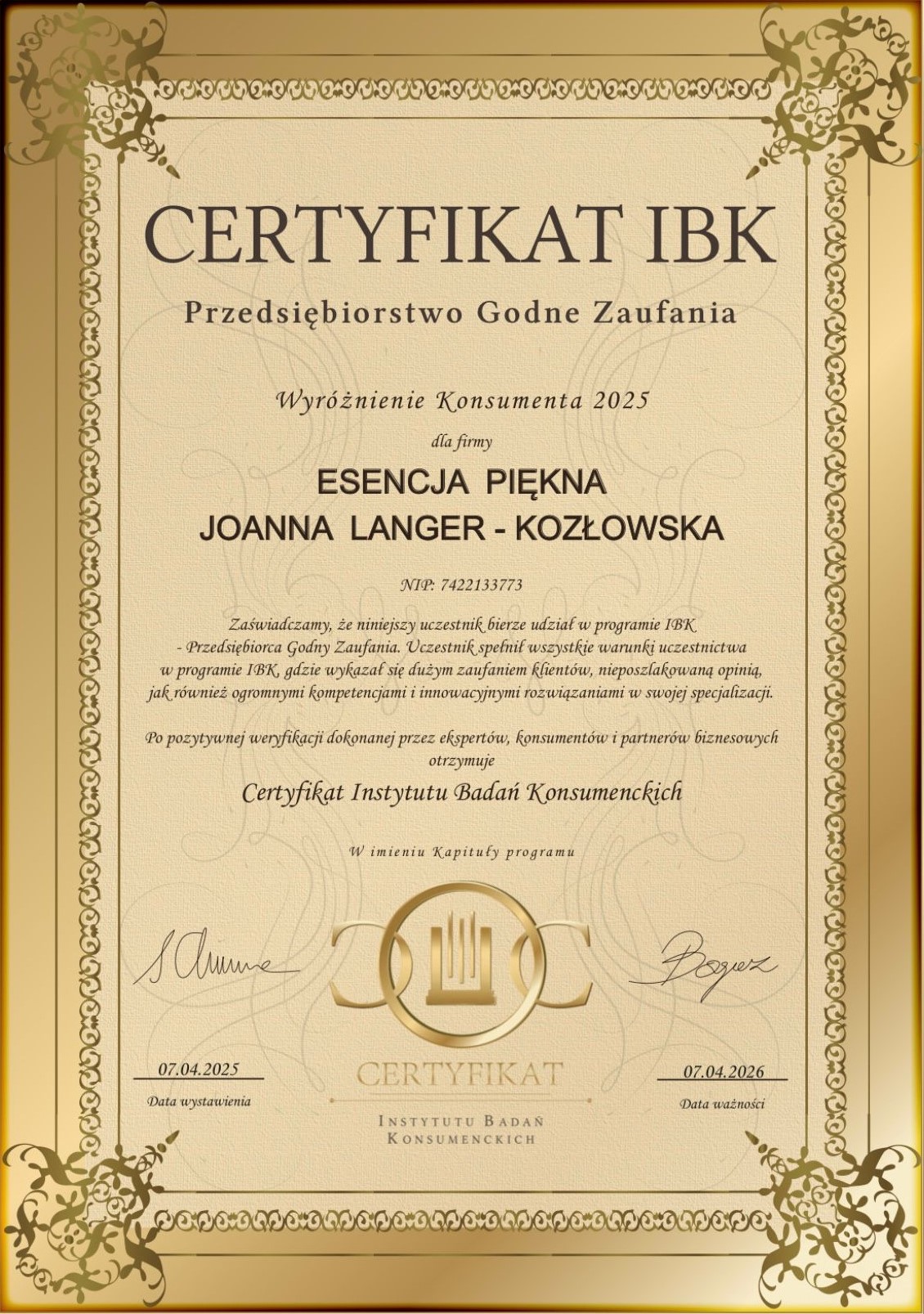 Certyfikat